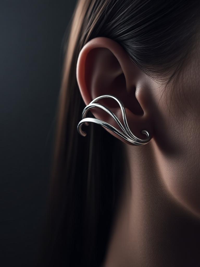 A wave caught in silver